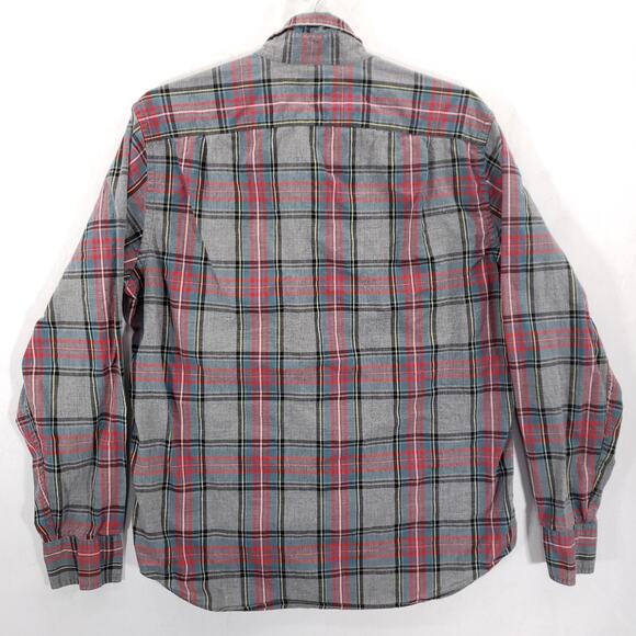 J Crew Shirt Mens Medium Gray Multi Plaid Long Sleeve Casual Comfort Button Down - Picture 5 of 6
